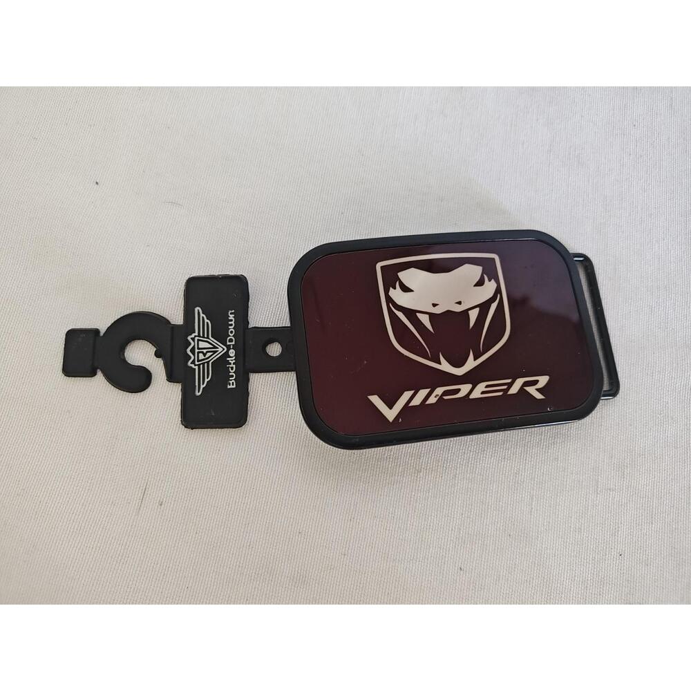 Dodge Viper Carbon Fiber Brushed Metal Chrome Buckle Down Officially‎ Licensed